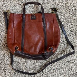Fossil Sydney convertible backpack brown leather